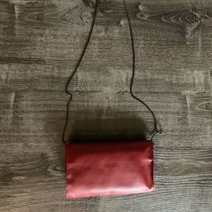 FREE PEOPLE RED LEATHER HANDBAG